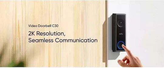 Eufy C30 Kabelloses Türgong Wi-Fi Kompatibel mit Alexa und Google Home Schwarz
