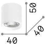 Ideal Lux Μονό LED Θερμό Λευκό Σποτ σε Μαύρο Χρώμα
