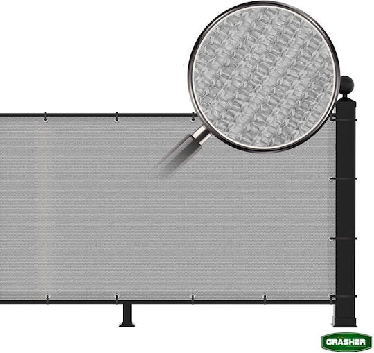 Grasher Rectangular Separator de Umbrire Gri Cu cerc 1.8x6m 160gr/m²