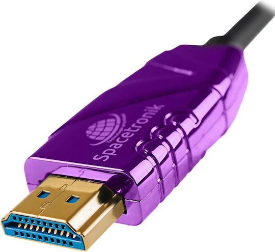 Spacetronik HDMI 2.1 Ultra High Speed 48Gbps 4K 120Hz HDR VRR Kabel HDMI-Stecker - HDMI-Stecker 25m Schwarz