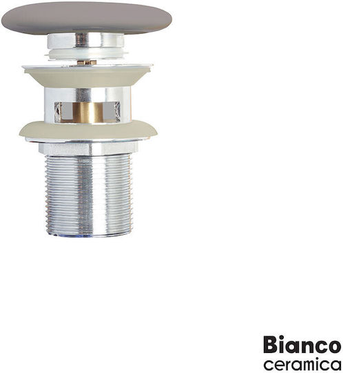 Bianco Ceramica Clic-clac Βαλβίδα Νιπτήρα Γκρι