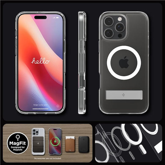 Spigen Ultra Hybrid S Back Cover Plastic / Silicone Transparent (iPhone 16 Pro Max)