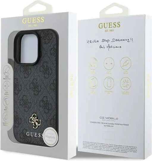 Guess Back Cover Μεταλλικό Γκρι (iPhone 16 Pro)