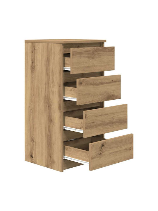 Чекмеджета Офис Дървена Кафяв 37.5x35x76см