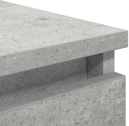 Sertar De Birou Din Lemn Gri Beton 37.5x35x76cm