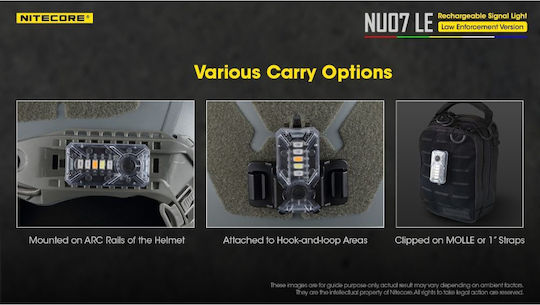 Φακός Κράνους Led Nitecore Headlamp Nu07le