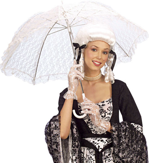 De carnaval Umbrelă Albă 1buc