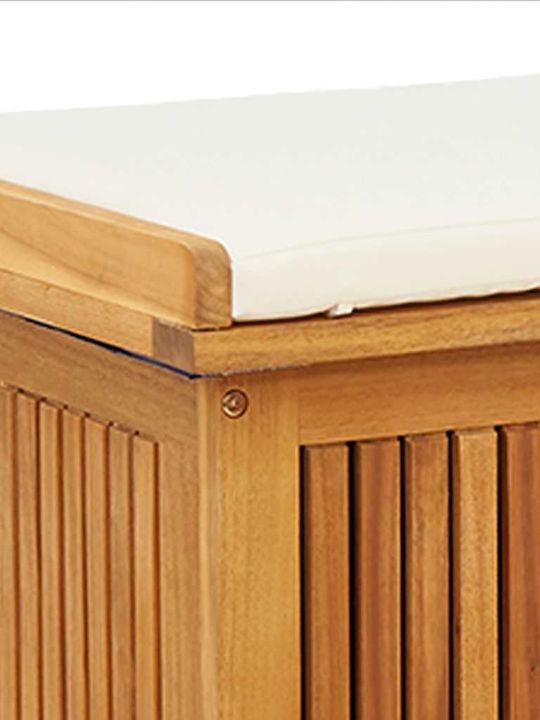 Vidaxl Outdoor Cushion Box 113x50x60.5 cm Solid Acacia Wood