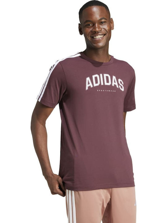 Graphic Tee T-Shirt Burgundisch