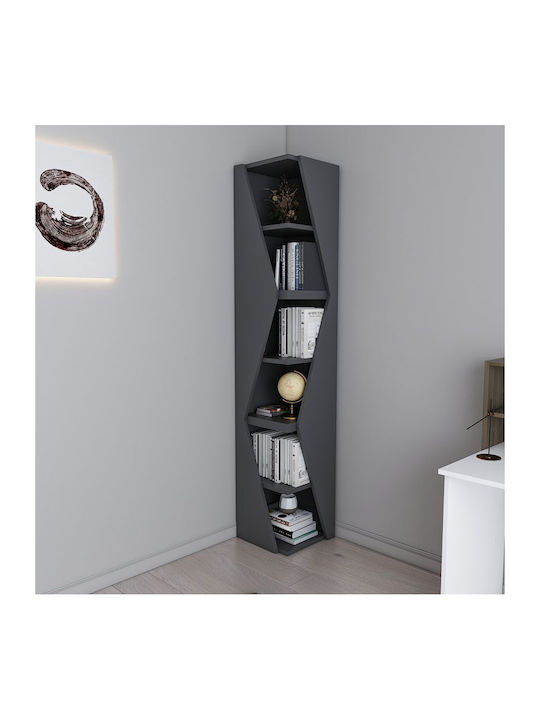 Bookcase Klaro Charcoal 32x32x165cm