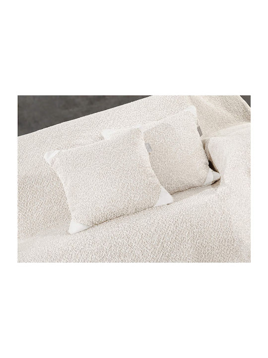 Guy Laroche Lama Zweisitzer-Sofa Überwurf Jacquard 170x250cm Ecru