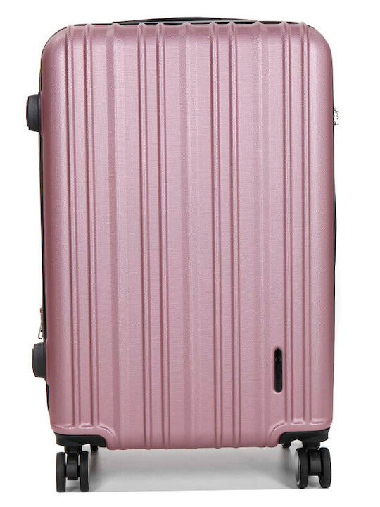 WORLDLINE Kabinenreisekoffer Hartschalen Pink mit 4 Räder Höhe 55cm
