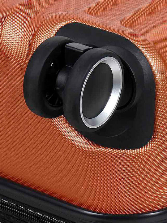 WORLDLINE Kabinenreisekoffer Hartschalen Orange mit 4 Räder Höhe 55cm