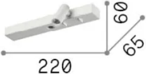 Ideal Lux Leuchte Wand Weiß 22x6x60cm Ideal Lux Leuchte Wand Weiß 22x6x60cm