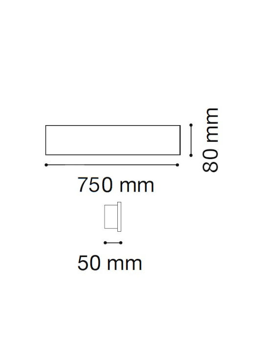 Ideal Lux Lamp Wall 53x5x9cm