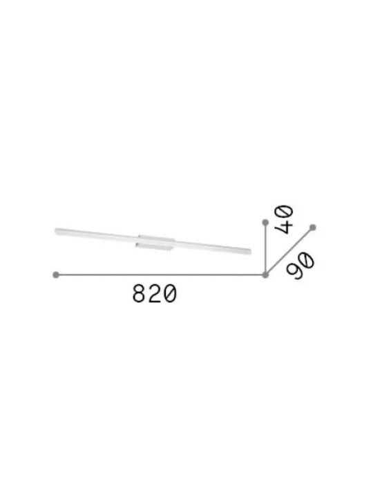 Ideal Lux Φωτιστικό Μπάνιου Μαύρο 82x4x40εκ.