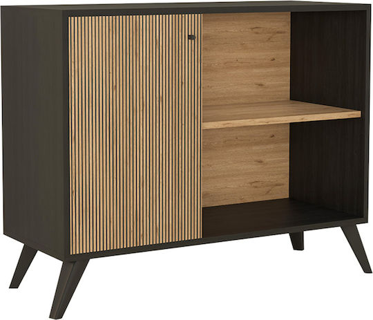 Sideboard Kruden Wooden Black-Natural 100x40x78cm