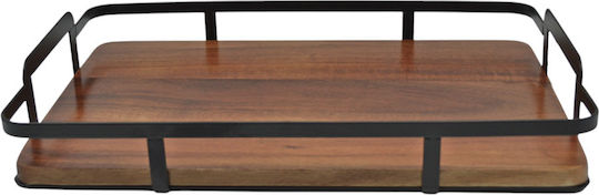 Ankor Holz Rechteckig Serviertablett in Schwarz Farbe 35.5x23.5x6cm 841530 1Stück