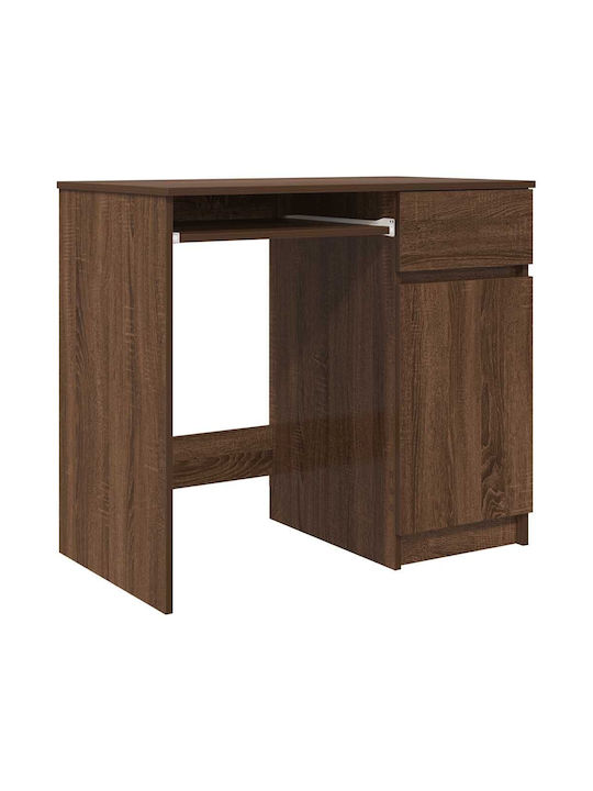 Desk Wooden Brown Oak 86x49x76cm