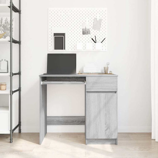 Birou din Lemn Gri Sonoma 86x49x76cm
