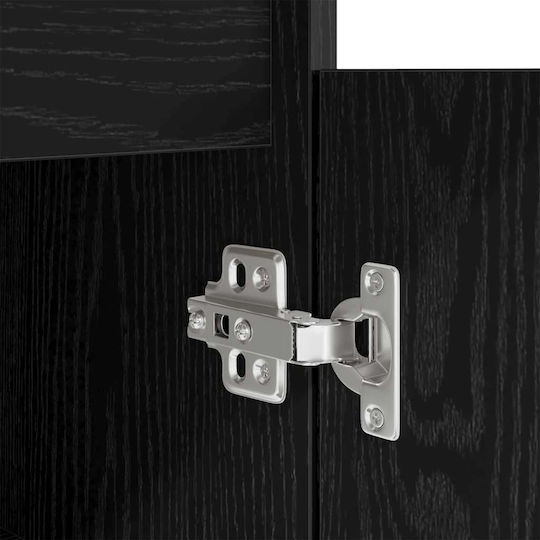 Birou De Lemn Negru Stejar 86x49x76cm