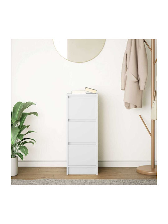 Office Storage Chipboard Cabinet White L29.5xW34xH76cm
