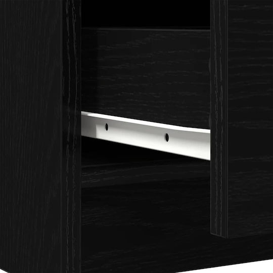 Чекмеджета За Бюро Дървени Черен Дъб 71x35x65см