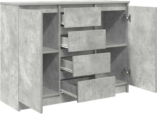 vidaXL Office Storage Drawers & Cabinets Wooden Grey 100.5x35x76cm