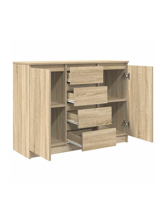 Office Storage Chipboard Drawer Coffee L100.5xW35xH76cm