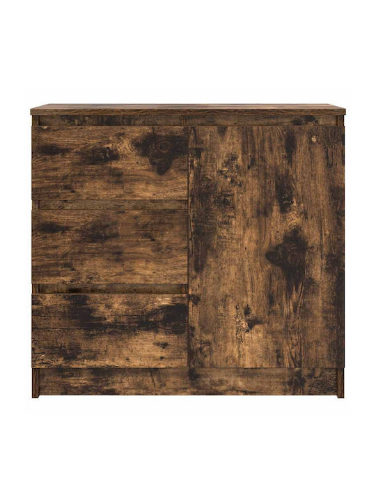 Office Storage Chipboard Drawer Coffee L71xW35xH65cm