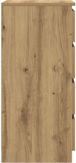 Дървено Бюро Чекмеджета Кафяво 37.5x35x99см