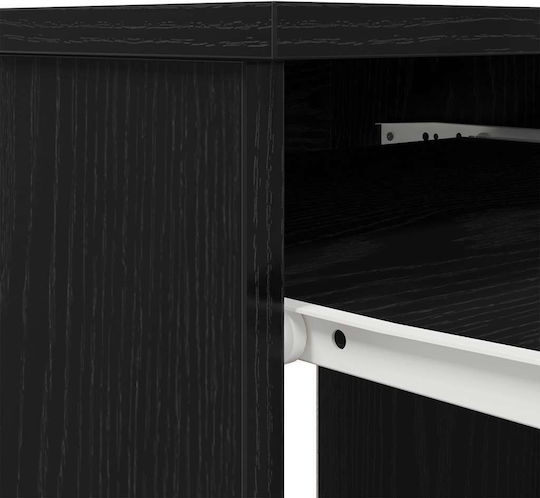 Birou De Lemn Negru Stejar 86x49x76cm