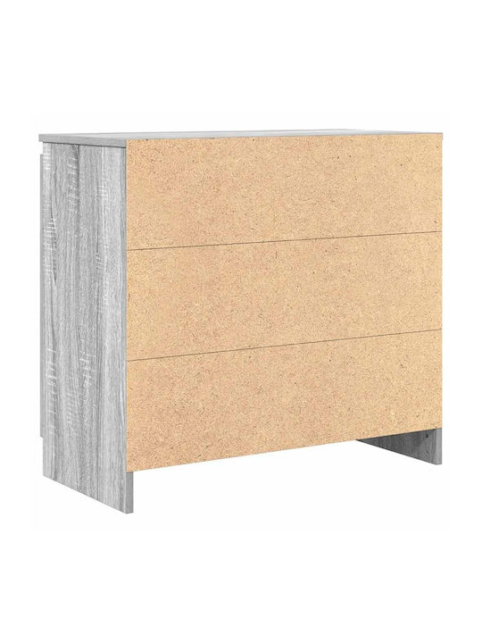 Συρταριέρα Γραφείου Ξύλινη Γκρι Sonoma 71x35x65cm