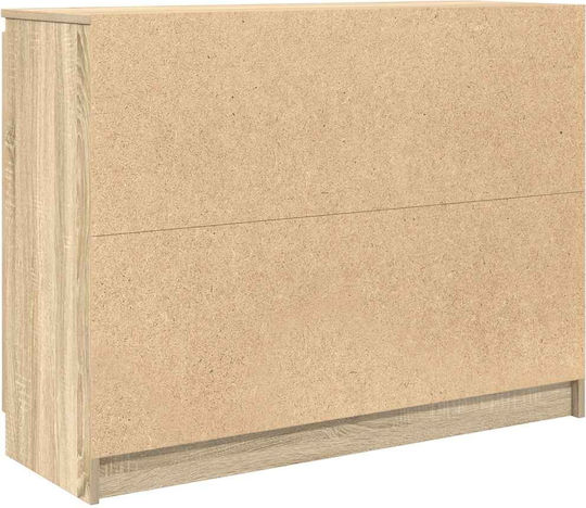 vidaXL Office Storage Drawer Wooden Brown 100.5x35x76cm