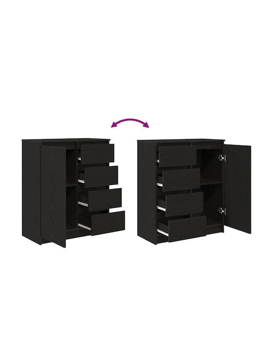 Чекмеджета Офис Дървена Black Oak 71x35x84см