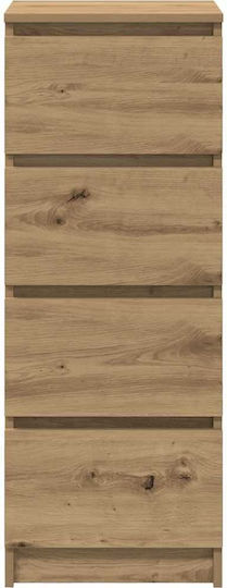 Büroaufbewahrungsschublade Holzbraun 37,5x35x99cm