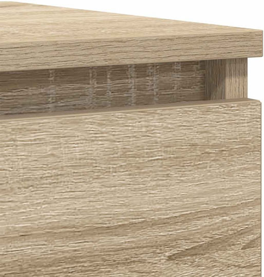 Büroaufbewahrungsschublade Holzbraun 37,5x35x99cm