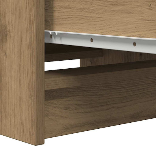 Büroaufbewahrungsschublade Holzbraun 37,5x35x99cm