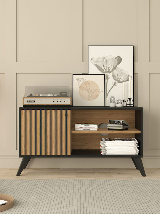 TV Stand Kruden Black-Natural 100x40x51cm