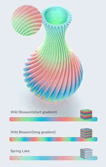 Creality3D HS-PLA 3D Printer Filament 1.75mm Rainbow Wild Blossom 1kg