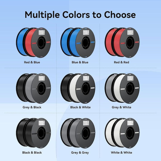 Creality3D PLA 3D Printer Filament 1.75mm Μαύρο 4kg
