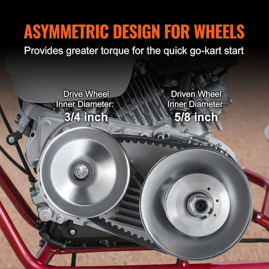 Vevor 2000 Rpm Συμπλέκτης Μετάδοσης Κίνησης Ανθεκτικός Συμπλέκτης Κινητήρα 2-8 Hp Ελαστικό Ιμάντα