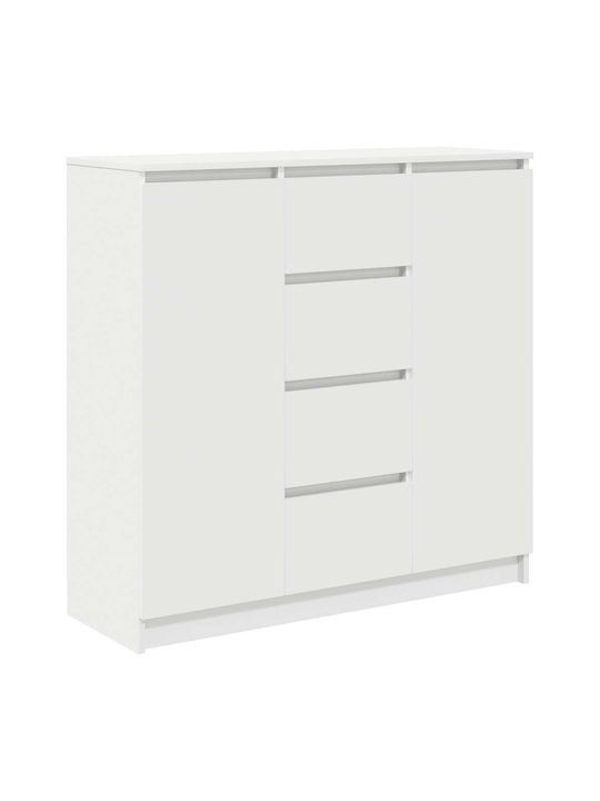 Wooden Chest of Drawers White 100.5x35x98.5cm