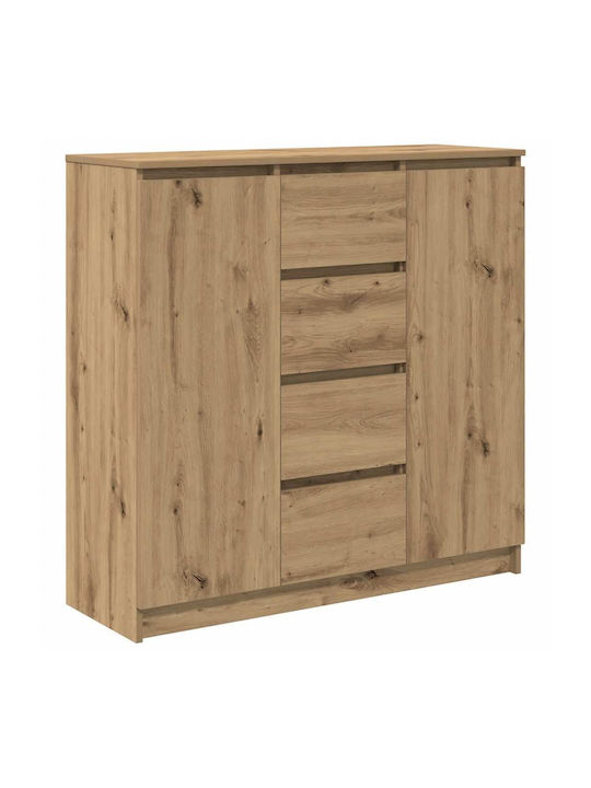 Wooden Chest of Drawers Coffee 100.5x35x98.5cm