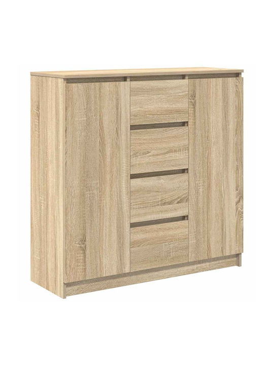 Wooden Chest of Drawers Coffee 100.5x35x98.5cm