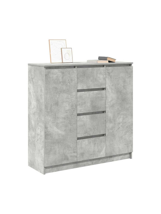 Wooden Chest of Drawers Grey 100.5x35x98.5cm