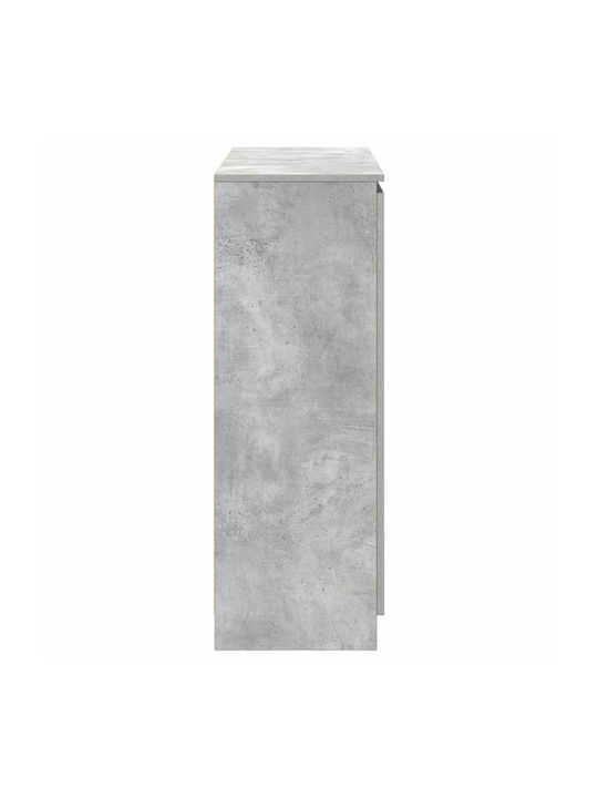 Wooden Chest of Drawers Grey 100.5x35x98.5cm