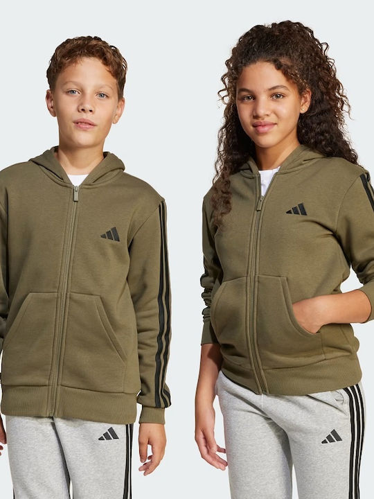 adidas Kids Sweatshirt Cardigan Essentials Khaki