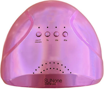 Beauty Salon Nail Polish Curing Lamp UV / LED 48W Pink