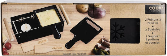 Cook Concept Metallic Fondue Pot with Tea Light Brown 32x11x32cm